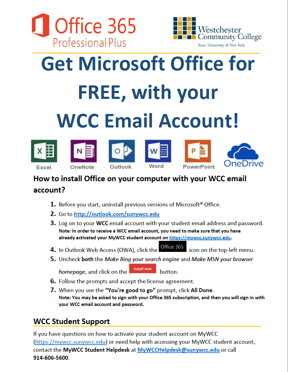 microsoft office free for students nyc