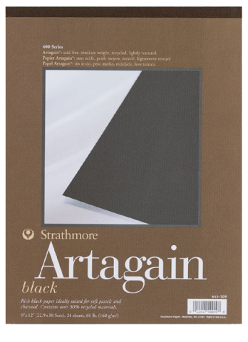 Strathmore Black Artagain Paper Pad 9x12